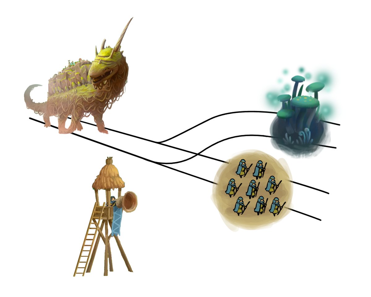 StrayFawnStudio's tweet image. Oh no! 😱
Onbu is going to stomp on 8 nomads. You can command Onbu to go to the other track... but he&apos;ll walk through a poison cloud.

What do you do? 🦕👬
#trolleyproblem #Onbu