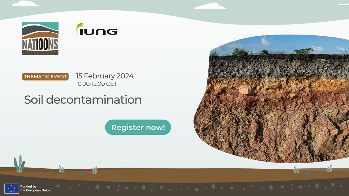 🌱🗓️This Thursday Feb 15! Don't miss @nati00ns final online session in the six-part thematic event series dedicated to #MissionSoil 🙌Join experts to explore Soil Decontamination & Remediation Implementation. Register👉tinyurl.com/363p33vv