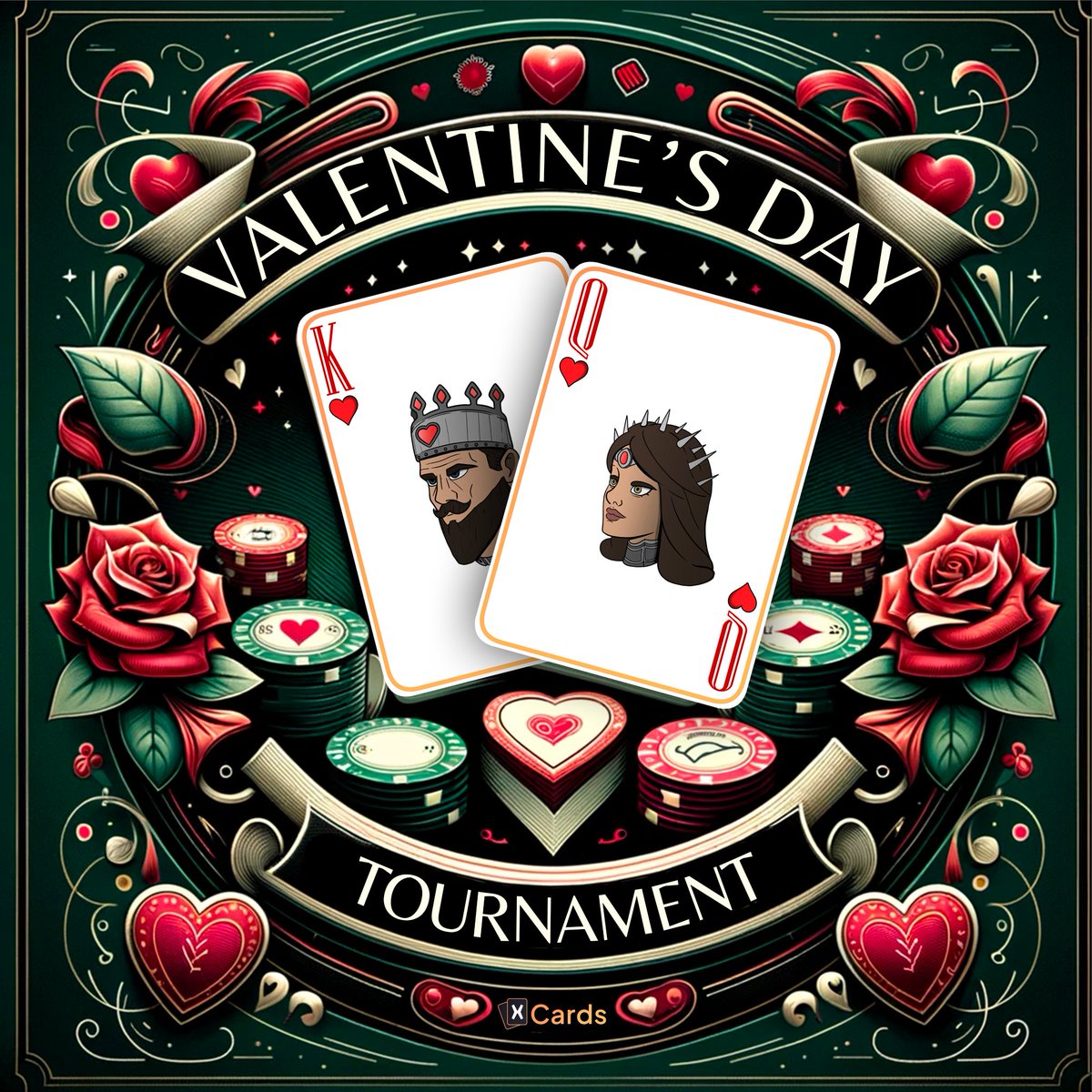 🌹 VALENTINE BOUNTY TOURNAMENT 🌹

🗓 February 14 
🕗 8pm UTC

❤️ Entry: 0.5 $EGLD
💘 Bounty: 0.15 $EGLD

💌 Registration Required

🎁 Bonus: Win 1000 $ROYAL if you get the Valentine Hand!

Feel the love &amp; celebrate #ValentinesDay on #MultiversX! 💕