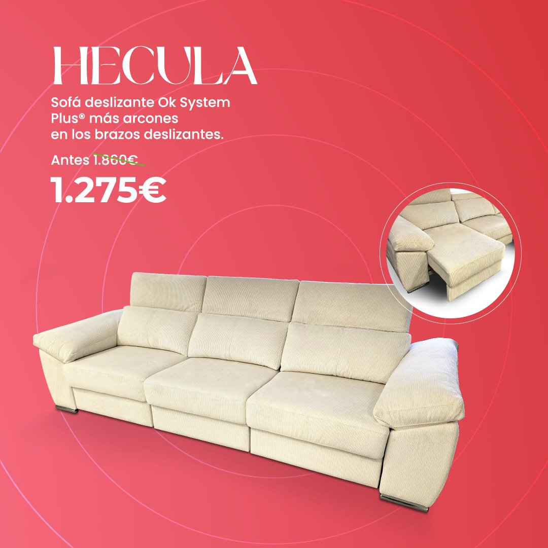 OKSofas_es's tweet image. Modelo HECULA, sofá con deslizante OK System Plus, más brazos deslizantes con arcón incluido.

¡¡ Por tan solo 1275€ !!

¡Aprovéchate de estas rebajas!
tu tienda más cercana aquí oksofas.es/buscador-de-ti…

#EstoyOK  #rebajas
