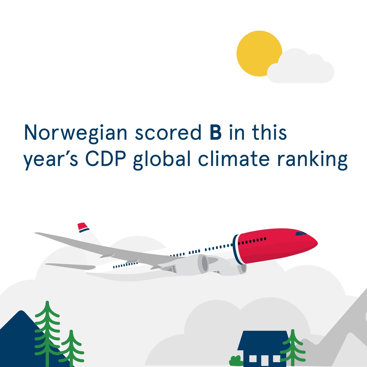 We improved our score in the global climate CDP ranking, receiving the highest possible score in several categories for emission reduction initiatives👊🏼✈️ Press release: bit.ly/49bj4ms #FlyNorwegian