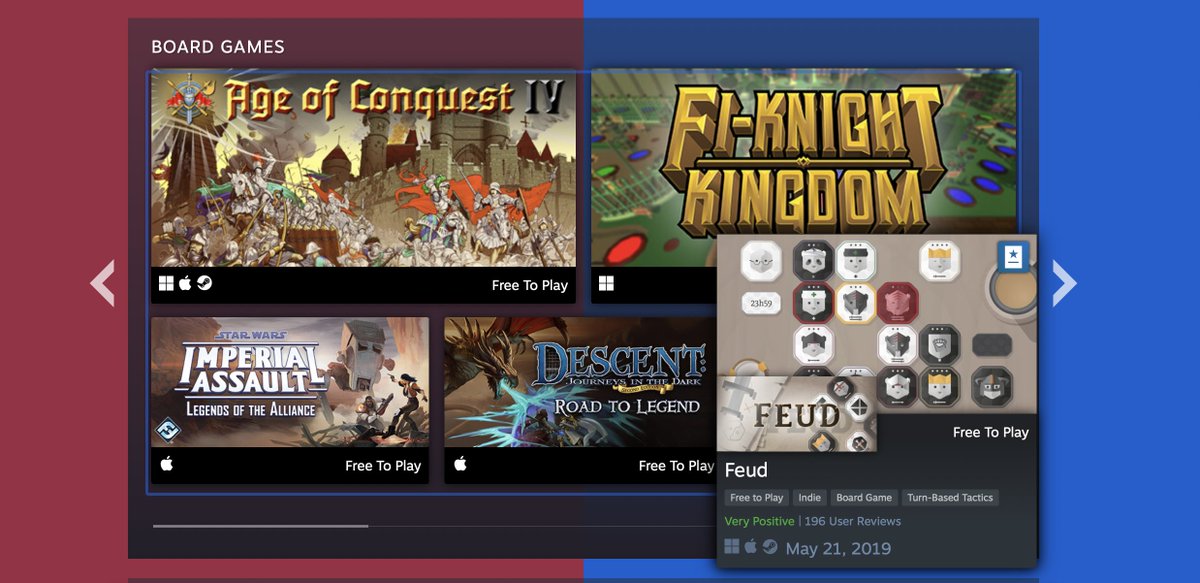 Feud is part of Steam's #RemotePlayTogether fest! Find us in the Board Games section 🎲♟️