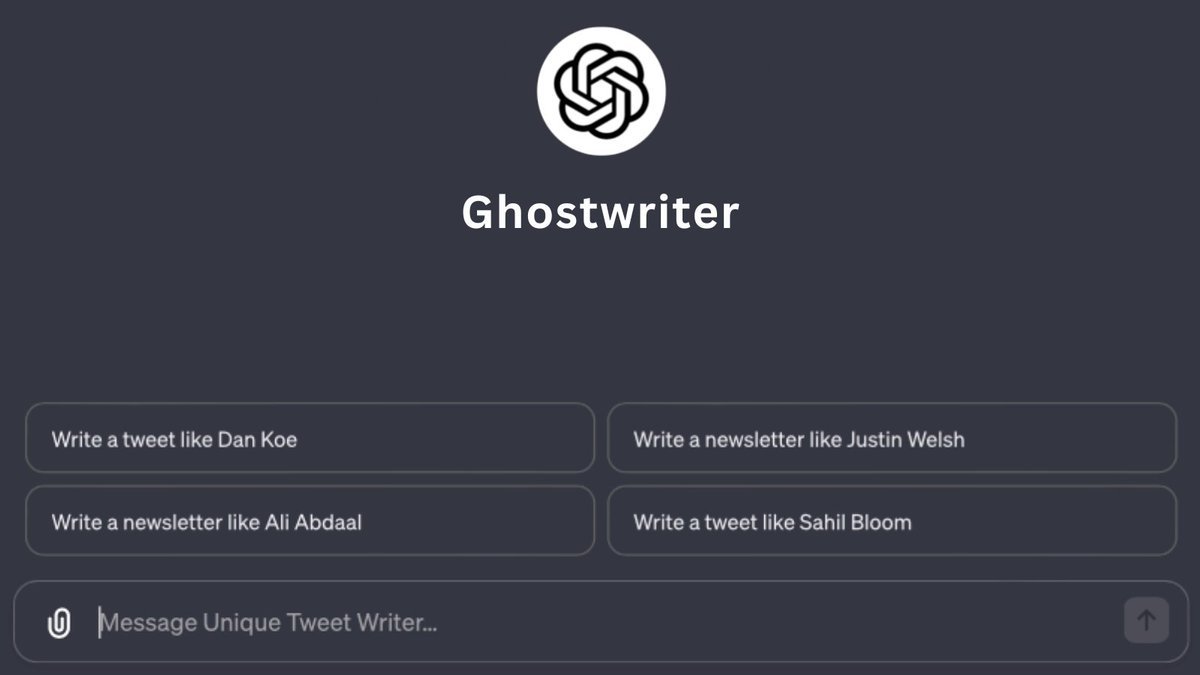 Darosham_'s tweet image. You can start $10,000 a month Ghostwriting business. 

Using ChatGPT. 

Here’s how ⬇️