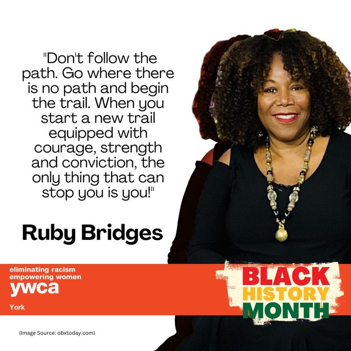 Civil rights activist Ruby Bridges, was the first African-American child to desegregate the all-white William Frantz Elementary School in New Orleans, LA  on November 14, 1960. Bridges and her mom were escorted to school by federal marshals on her first day. #BHM2023 <a href="/YWCAUSA/">YWCA USA</a>
