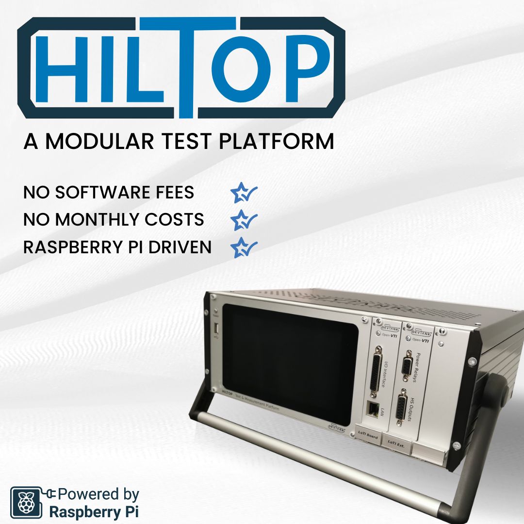 HILTOP is our flagship product, helping manufacturers increase productivity, and quality, and reduce production line halts. 

#hiltop #hardwareintheloop #opensource #testplatform #modular #raspberrypi #testandmeasurement #productiontest