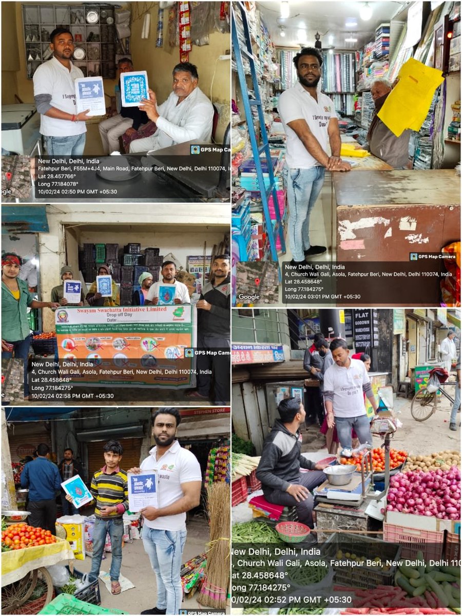 MCD-SSIPL IEC team South Zone,under the guidance of @DCSOUTHZONE , Conducted an awareness drive among the shopkeepers and visitors of the Market on Say No to use Single Use Plastic under the Campaign #100DaystoBreakPlastic @LtGovDelhi @OberoiShelly @GyaneshBharti1