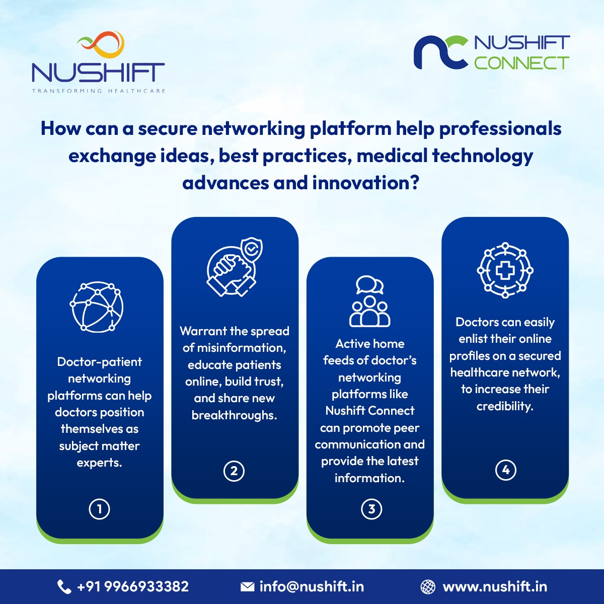 nushiftconnect's tweet image. How can a secure networking platform help professionals exchange ideas, best practices, medical technology advances and innovation

#networkingplatforms #networking 
#socialnetwork #purposeofnetworking #peopleofnetworking #processesofnetworking
#Nushiftconnect #nushift