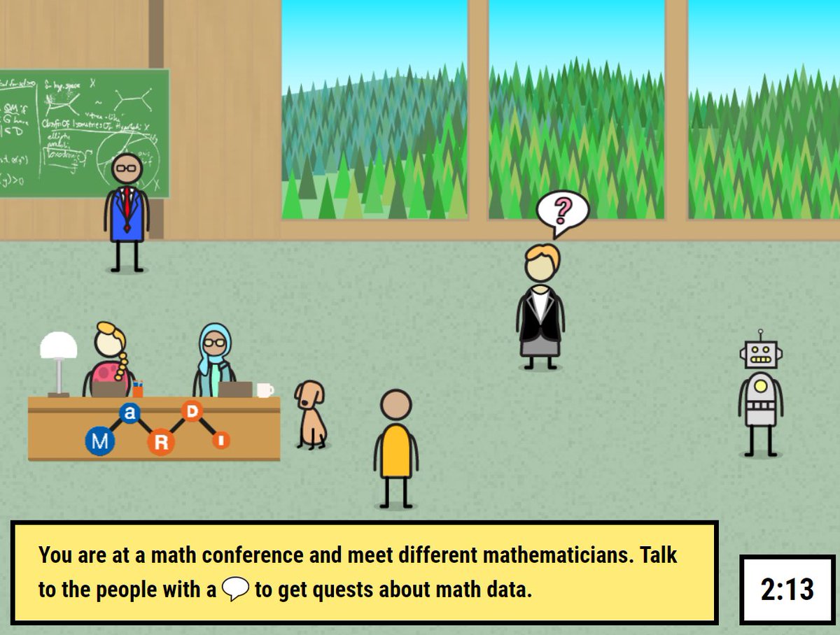 It’s #LoveDataWeek! To celebrate, the <a href="/mardi4nfdi/">MaRDI - @mardi@nfdi.social</a> (Mathematical Research Data Initiative) consortium developed the game "Data ♥️Quest". Join the interactive online adventure set in a math conference: mardi4nfdi.de/community/love…
#LoveData24 #MaRDI