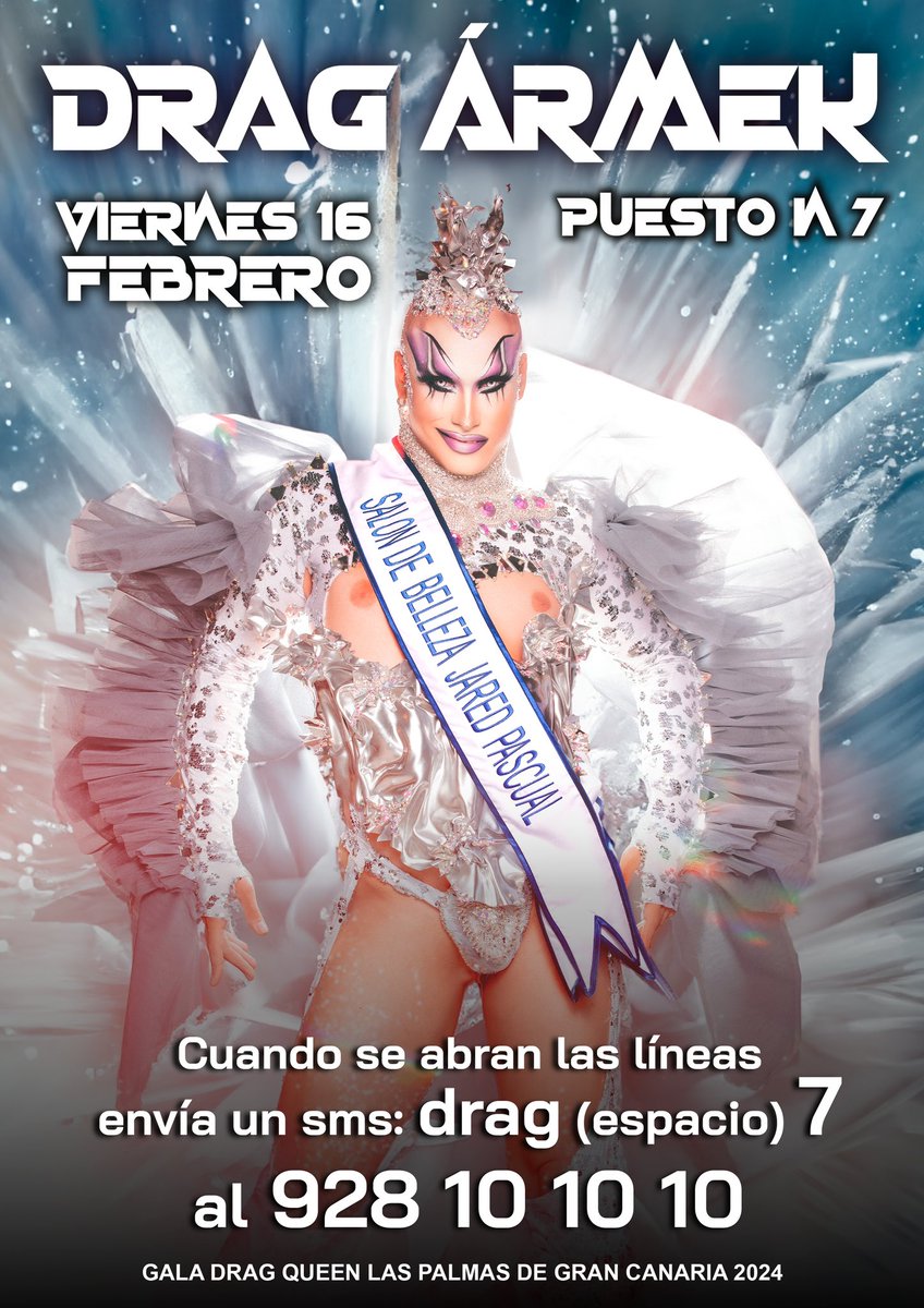 dragarmek's tweet photo. ¡HOLA MI GENTE BONITA! 

COMO YA SABEN ESTAMOS EN LA RECTA FINAL Y ESTE PRÓXIMO DÍA 16 DE FEBRERO TENDRÁ LUGAR LA GALA DRAG QUEEN DE EL CARNAVAL INTERNACIONAL DE LAS PALMAS DE GRAN CANARIA 2024. https://t.co/NvTODRZZbu