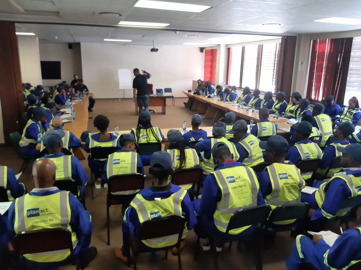Community Patrol Training for the Community Safety and Security theme  #Tjovitjo and #Thembelihle informal settlements.

#SocialEmploymentFund #Planact #ActiveCitizens #Communityimpact 
#safecommunities