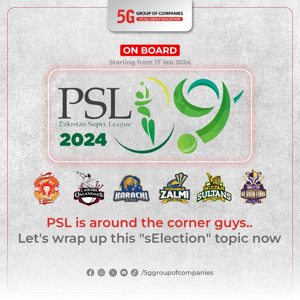 5GGrouppk's tweet image. It's PSL time guys... 🏏

#5GGroupOfCompanies 
#5GProperties 
#5GMarketing 
#5GConstruction 
#5GCares
#lakewaycottagesnaran 
#5Gemporium 
#capitalsmartcity
#lahoresmartcity
#wehavejustbegun
#visiontowin 
#striveforexcellence
#Comingsoon
#Attock
#DHAPeshawar
#Beyondimagination
