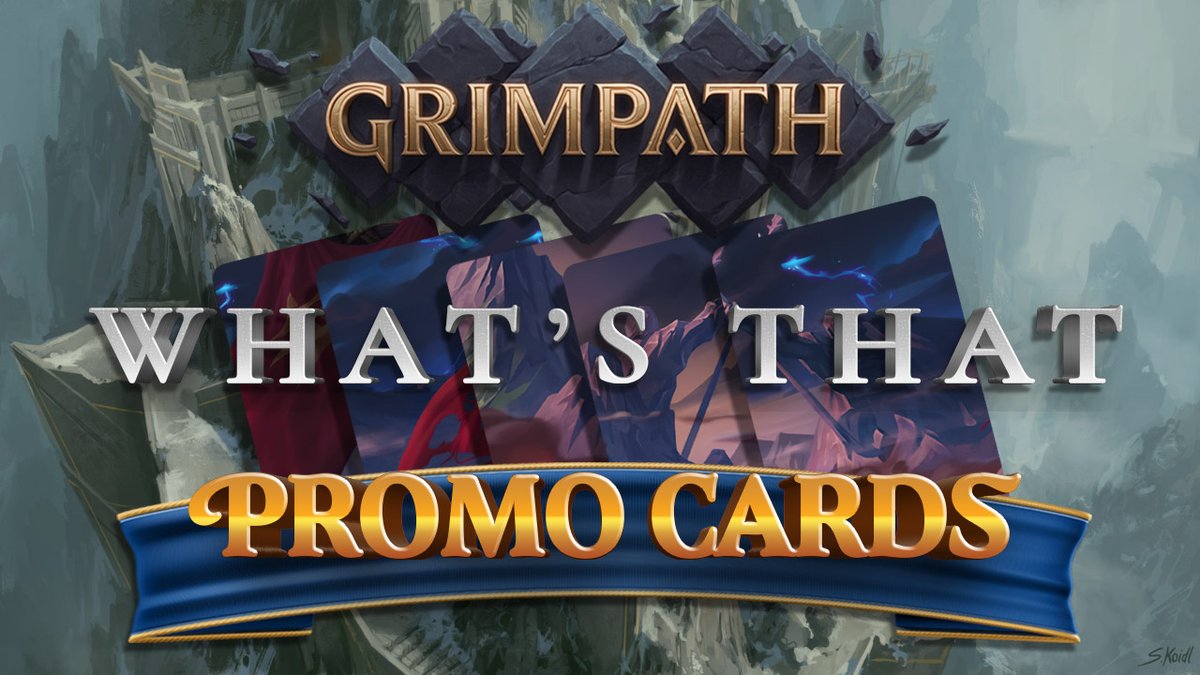 GrimpathTCG's tweet image. #WhatsThat?! In these short videos we'll be diving into different parts of Grimpath and give you a quick but deep look at some of our favorite parts of the game! 

👀Watch the video here!👇👇👇
youtube.com/watch?v=bB22C9…

In this episode we look at: #PromoCards! 

Then sign up for