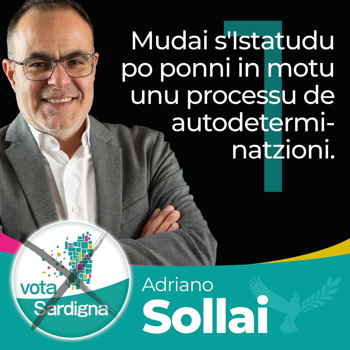 ASollai_ProgReS's tweet photo. 🌿 Seu candidau po is eletzionis sardas de su 25 de friargiu in sa circoscritzioni de Casteddu in sa lista #VotaSardigna.

✏️ Po mi podi votai depis ponni una cruxi in su simbolu de sa lista e scriri a su costau su nòmini miu.

ELETZIONIS SARDAS 2024
Si votat sceti su 25/02/2024 https://t.co/7PzPNBHt3m