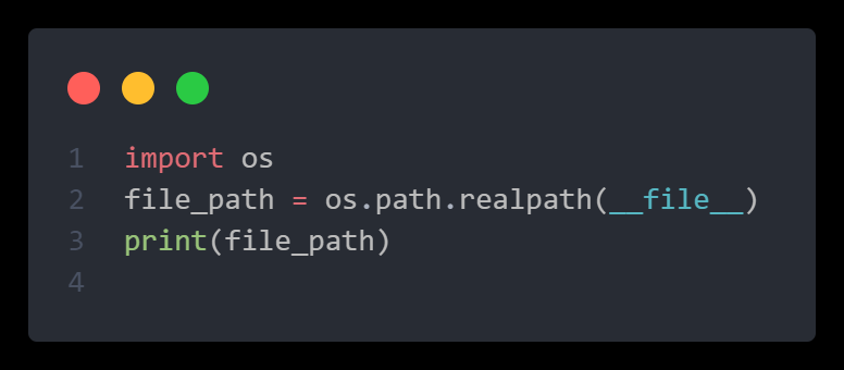 pythonsecrets's tweet image. Wondering how to get the file path?
Useful in debug logs for bigger projects.