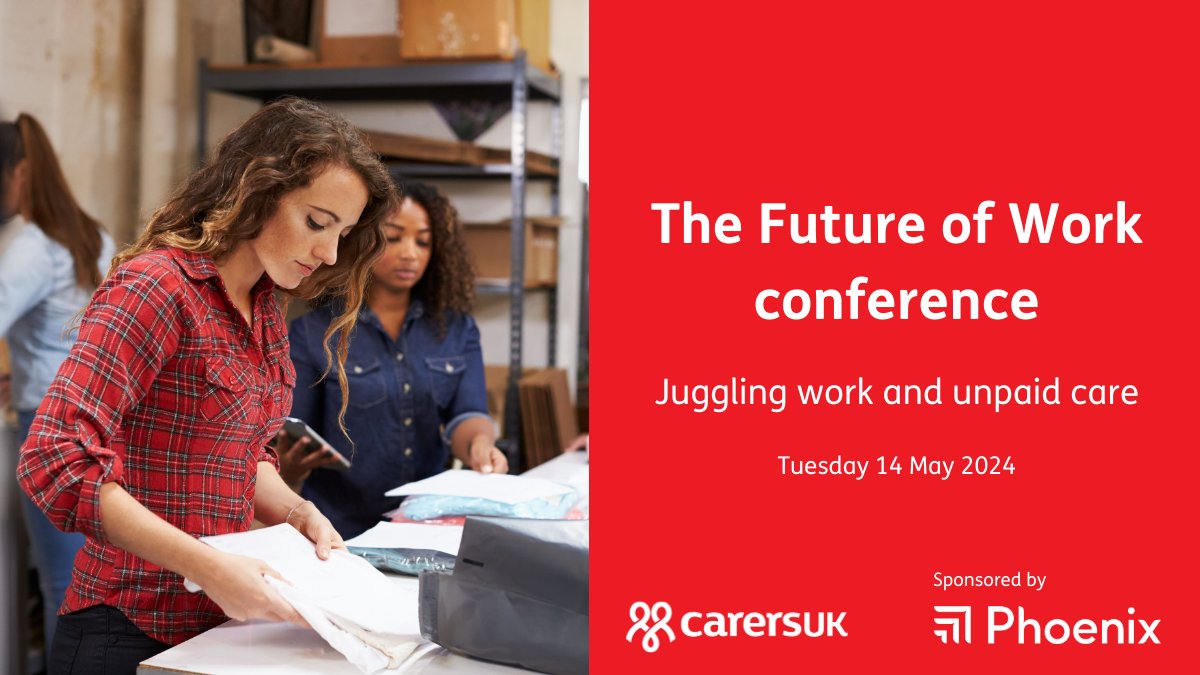 The future of work: juggling work with unpaid care is our inaugural conference for senior leaders and directors; HR and DEI team members focusing on the changing landscape for employment across the UK.

Find out more at carersuk.org/future-of-work…