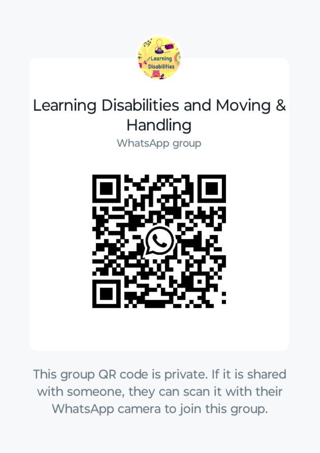 Due to the popularity of the other whatsApp support groups A1 Risk Solutions has decided to set up an additional group Learning Disabilities and Moving and Handling. Either scan the QR code or click on the link below. buff.ly/3HW3grC