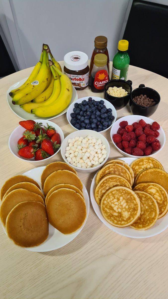 BuildingStaff's tweet photo. Our morning table is stacked with this lovely spread today. Happy Pancake Tuesday to all 🥞✨

..

#construction #recruitment #hiring #warehousing #jobs https://t.co/yBFrVrEhOQ