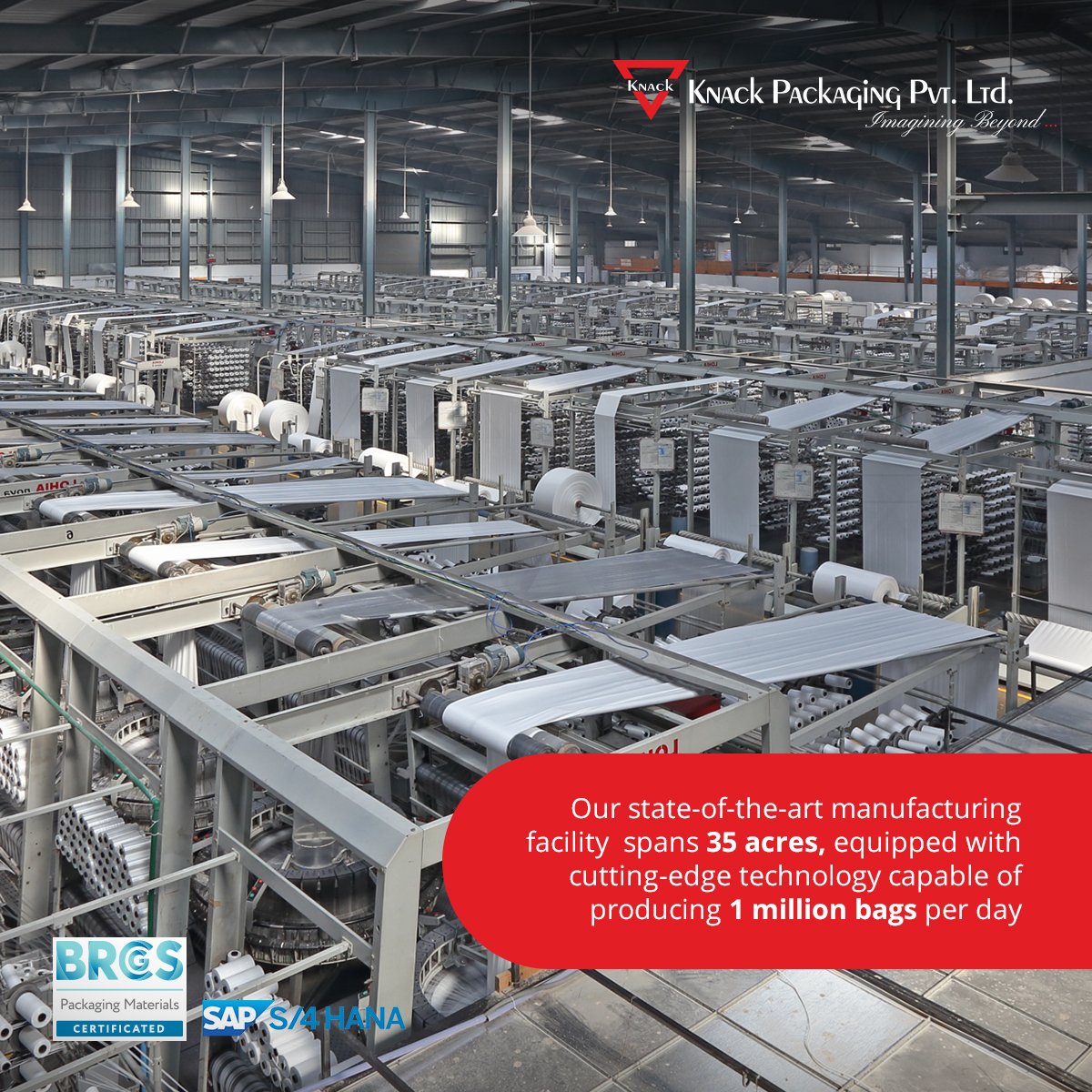 knack_packaging's tweet image. As one of India's largest manufacturers and exporters of PP/HDPE Woven Sacks and BOPP Laminated PP Woven Bags, we have always been at the forefront of innovation and cost efficiency. 

#KnackPackaging #QualityInnovation #GlobalLeadership #CustomizedSolutions