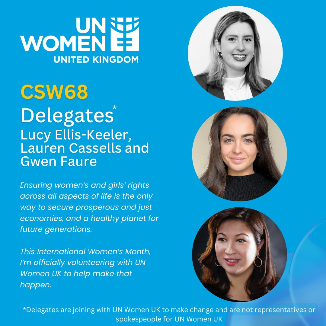 WIBF volunteers and management board members, Lucy Ellis-Keeler, Lauren Cassells, co-chairs of the WIBF Future Leaders Shadow Board, and Gwen Faure, director of talent retention have been selected to be delegates at the upcoming @UNWomenUK Delegation to the Commission on the