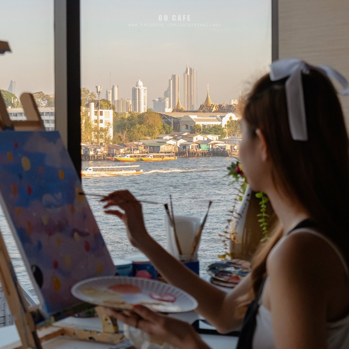 gocafethailand's tweet photo. Sapore dell’Arte 🎨☕️✨
ฟีลดีสุดๆ Art Cafe ริมแม่น้ำเจ้าพระยา mood ดีเว่อร์ ใครที่อยากมาพักผ่อนสมอง นั่งเพ้นท์รูปชิลๆ ทานเครื่องดื่ม แนะนำเลย บรรยากาศดีมากกก นั่งมองวิวแม่น้ำเจ้าพระยาเพลินๆ Workshop ที่ร้านจะมีทั้งเพ้นท์บน Canvas / Canvas with Ceramic Frame / (เทียนหอม) https://t.co/pmyJJDURIK