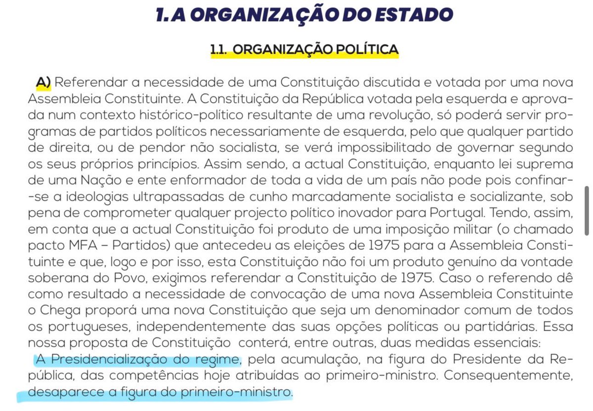 manjos's tweet photo. Há menos de 5 anos, o Chega queria, no programa político de 2019, demolir a III República, extinguir o lugar de PM, acabar com SNS e ministério da Educação e oferecer as escolas a quem as quisesse apanhar.
Hoje, AV diz-se candidato a PM e é defensor acérrimo do estado social… https://t.co/2MAnIeFIdX