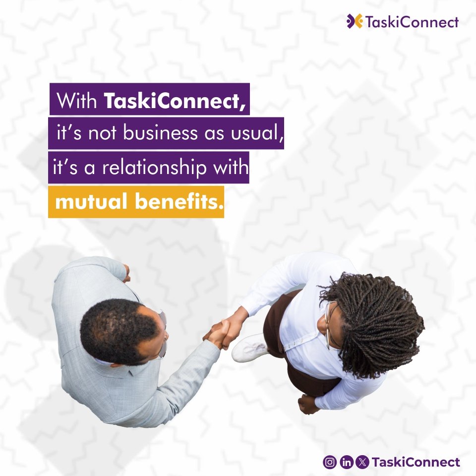 taskiconnect's tweet photo. Discover the power of genuine connections with TaskiConnect. It's not just about business transactions, it's about nurturing relationships that drive success together. 💼🤝 #TaskiConnect #freelance #Relationships #Success" https://t.co/5N5HIrcvqD