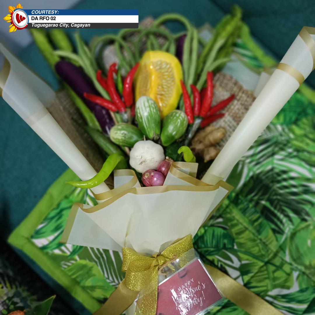 bayanmo's tweet photo. Mula pa sa local farmers ang mga gulay sa binebentang “#VeggieBouquet” ng Department of Agriculture-Region 2 ngayong Araw ng mga Puso.
#Gulay
#ValentinesDay
#Cagayan https://t.co/6QYmXN4epM
