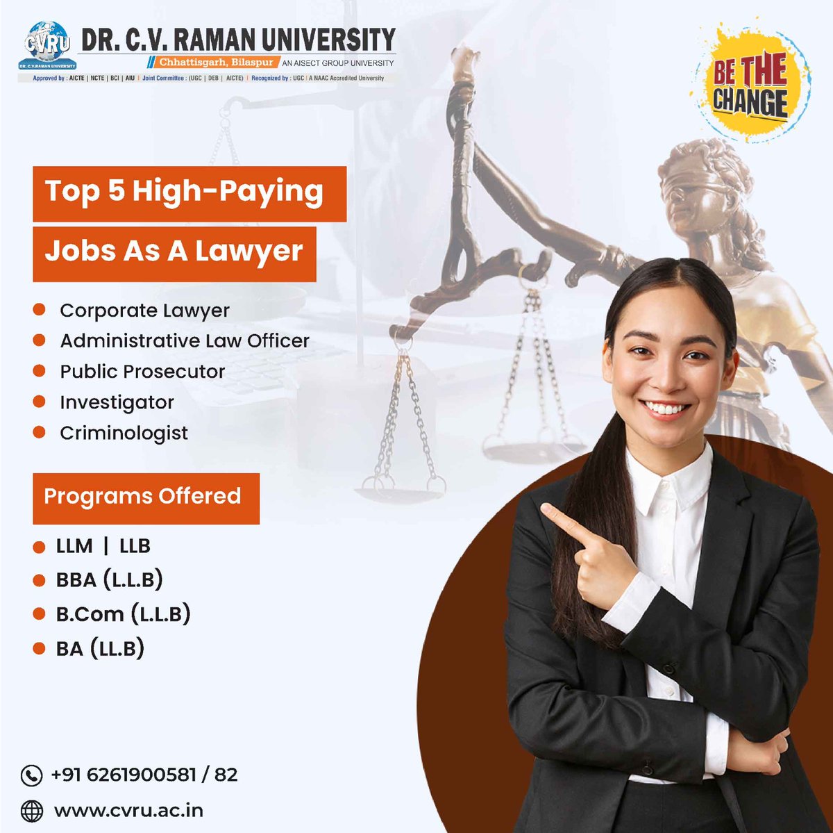 cvruCG's tweet image. Unveiling the diverse world of legal roles in India!

Explore the programs at our legal hub – B.A.L.L.B, L.L.B, and L.L.M, and dive into specialized areas like Labour Law or Cyber Law.

Your journey to becoming a Lawyer starts here.

#LegalEducation #LawPrograms #LegalCareers
