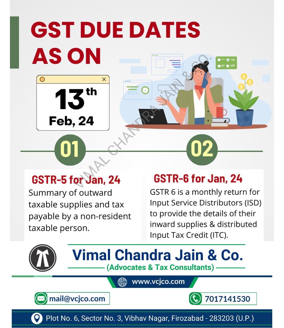 #GSTR5
#GSTR6
#InputServiceDistributor
#GSTFiling
#TaxCompliance
#ISDReturns
#GSTUpdates
#IndianTaxation
#TaxMatters
#BusinessCompliance
#GSTInvoicing
#vcjco #firozabad #agra #shikohabad #itr #incometaxreturn #refund #gst #gstr #gstregistration #tax #taxation