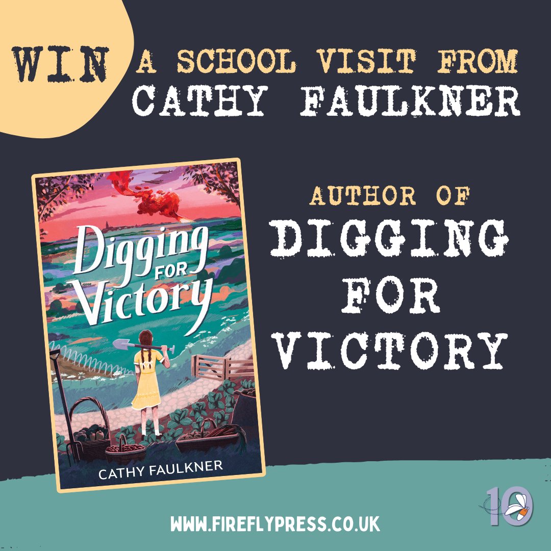 To celebrate #DiggingForVictory on the @CarnegieMedals longlist, & to share our brand-new resources, your school could WIN a visit from author @Cathy_Faulkner_ To win, follow & share this post by EOD 21st Feb. Visit will be either in person or virtual depending on location. 1/2