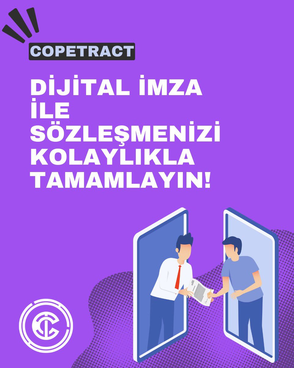 🔒💡 Sözleşmelerinizi hızlı ve online dijital olarak imzalayabilirsiniz! #CopeTract ile kağıtsız işlemlere adım atın, zamandan ve kaynaktan tasarruf edin. Güvenli ve yasal olarak bağlayıcı dijital imzalar için bize katılın. 🔗✨ #Dijitalİmza #Sürdürülebilirlik #İnovasyon