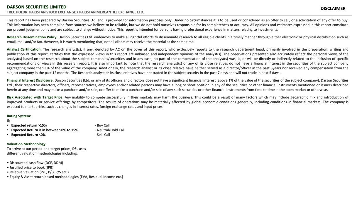 DarsonUpdates's tweet image. Kohat Cement Company Limited 2QFY24 Result Preview!
13 | February | 2024 | Tuesday
Darson Securities Limited
darson.com.pk

WhatsApp 0300 2444787
UAN: 111-900-400
Email: info@darson.com.pk

#KohatCement #KohatUpdate #cementupdate #research #researcher #updates