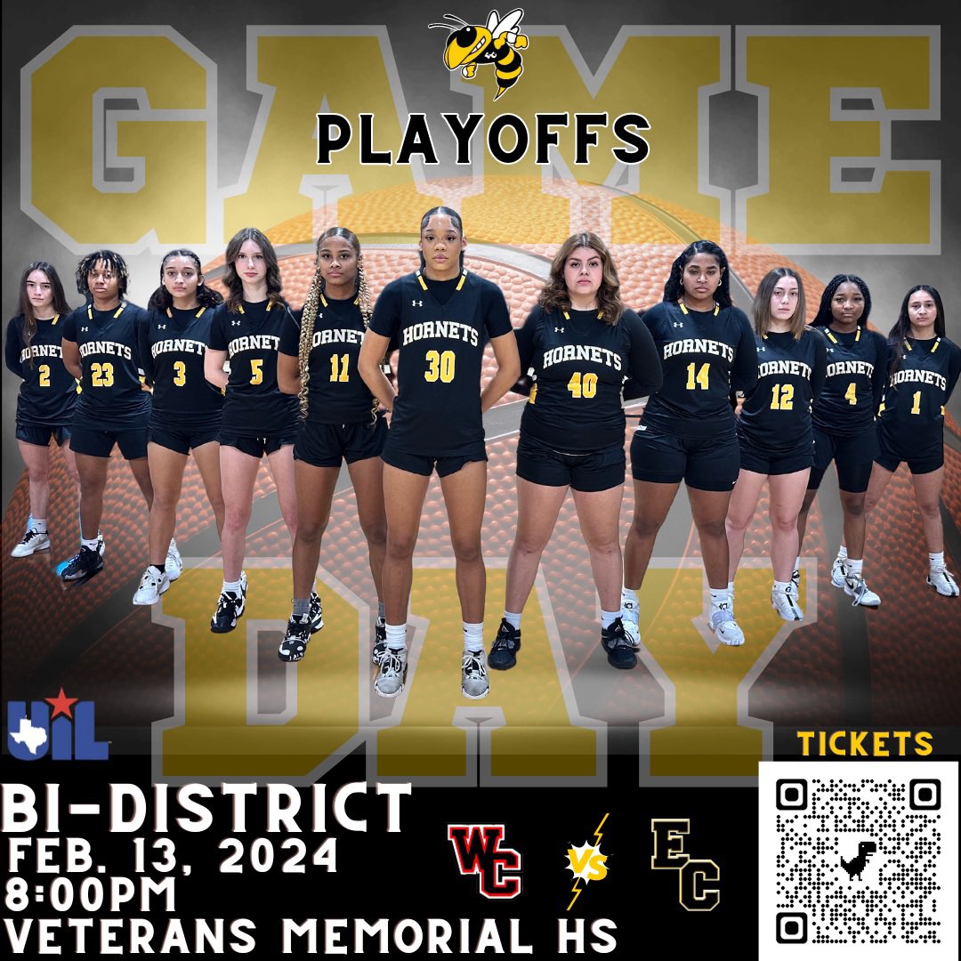 ECwomensBasketball (@_ecgbasketball) on Twitter photo Game Day!
Another Game, Another Battle! Come support our Girls tonight!
🖤🐝💛 #ECHoops #ForTheTeam
🏀 Bi-District
🆚 Churchill
📍Veterans Memorial
🕛 8:00pm
<a href="/ArriolaSuzette/">Suzette Arriola</a> <a href="/_ECAthletics/">ECHS Hornet Athletics</a> <a href="/ECISDtweets/">East Central ISD</a> <a href="/booster_ec/">EC ATHLETIC BOOSTER CLUB</a> Game Day!
Another Game, Another Battle! Come support our Girls tonight!
🖤🐝💛 #ECHoops #ForTheTeam
🏀 Bi-District
🆚 Churchill
📍Veterans Memorial
🕛 8:00pm
<a href="/ArriolaSuzette/">Suzette Arriola</a> <a href="/_ECAthletics/">ECHS Hornet Athletics</a> <a href="/ECISDtweets/">East Central ISD</a> <a href="/booster_ec/">EC ATHLETIC BOOSTER CLUB</a>
