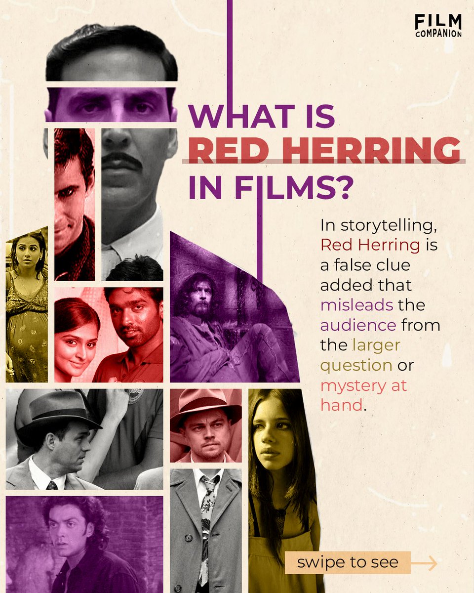 What is a #RedHerring in films? We find out. 
Can you think of more examples? Let us know in the comments.
(A thread🧵👇)