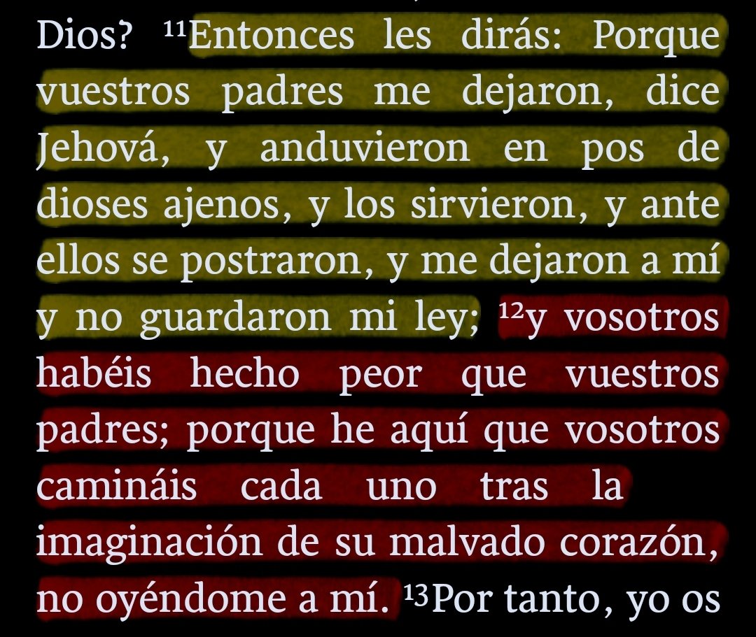 Lo ideal siempre será ser mejor que la generación pasada. Sin embargo, es muy triste cuando la generación actual se pervierte más que los antecesores. Seamos más fieles y consagrados que los de antaño. #jeremías16 #PrimeroDios #rpsp