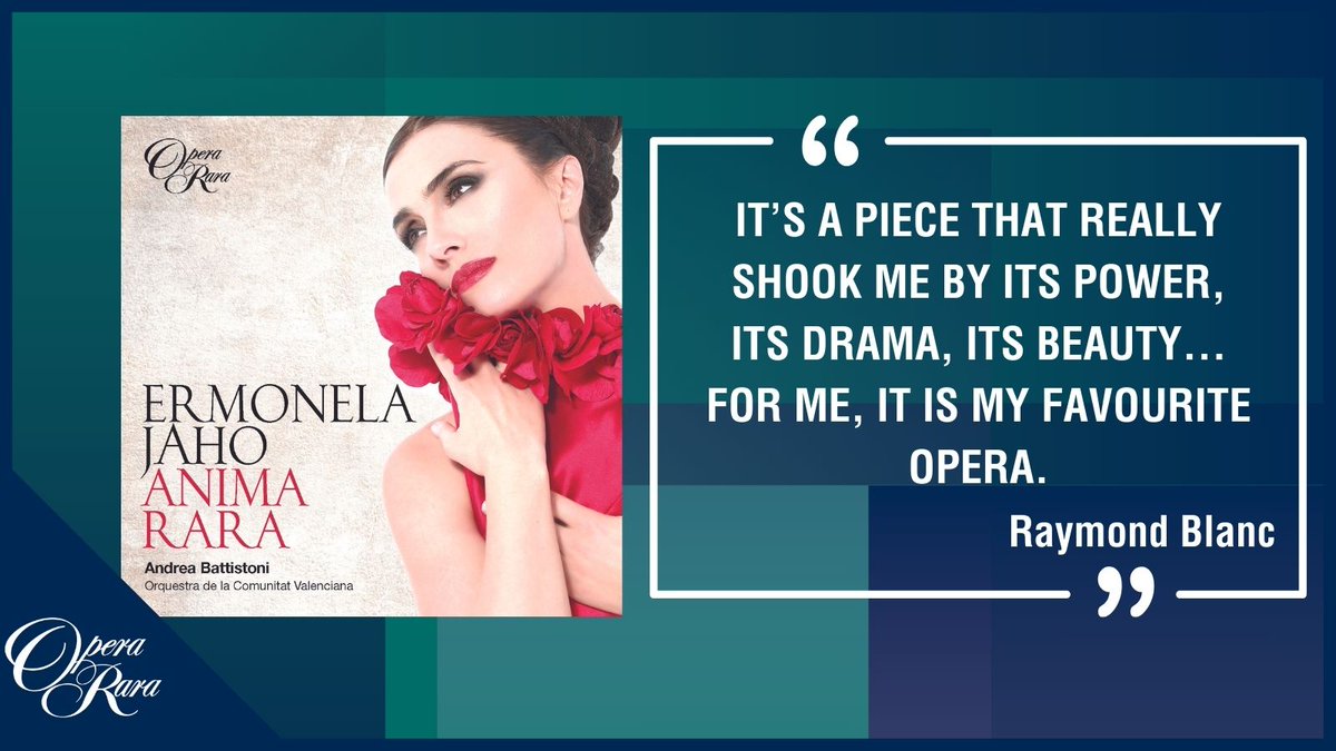 'It's a piece that really shook me by its power' - thank you @raymond_blanc for picking 'Addio del passato' sung by @ErmonelaJaho from our #AnimaRara album for his final track choice on @BBCRadio3 #PrivatePassions!

Listen here with @MichaelBerkele2: ow.ly/VBJR50QAwzM