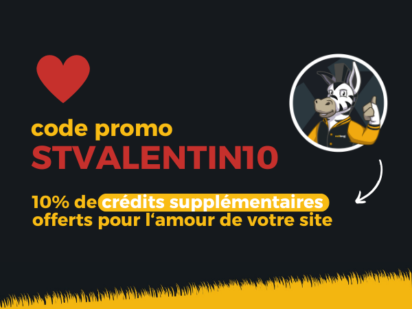 ♥️Pour la Saint-Valentin, déclarez votre  amour à votre site dès aujourd'hui ! Code valable jusqu'au jeudi 15  février à 12h00, profitez-en : app.nextlevel.link/buy-credits