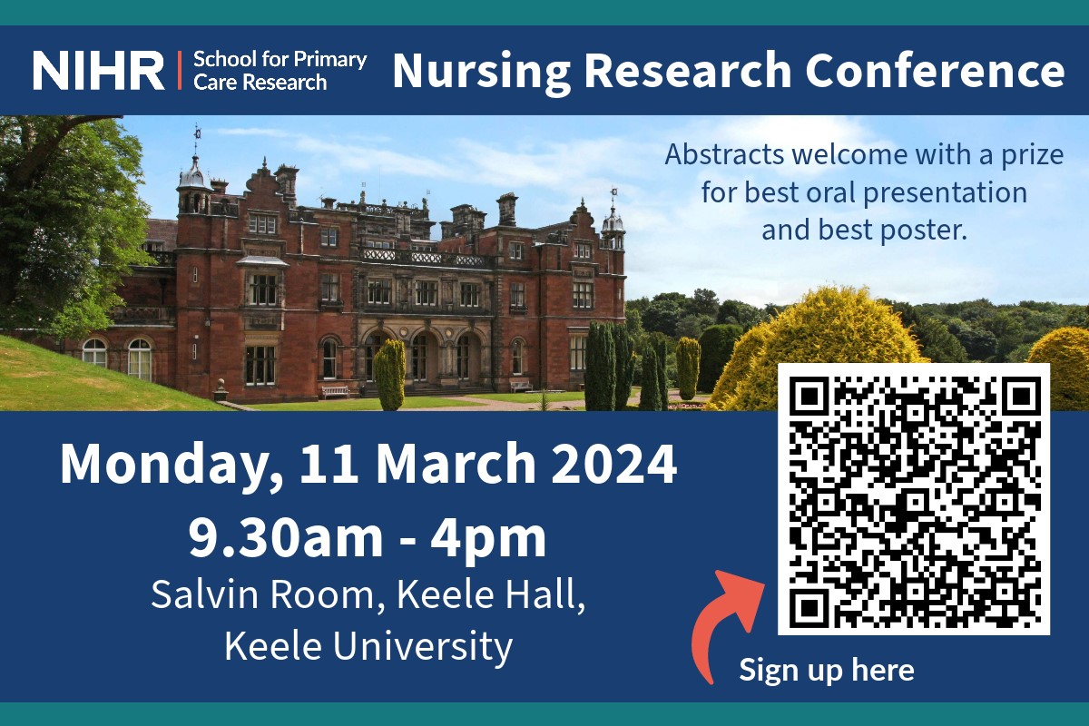 We have 18 free places left for this conference, just scan the QR code to sign-up and join us. We are now closed to abstracts. @NIHRSPCR @NIHRresearch @MPFTResearch @RCNGPNForum @RCNResForum