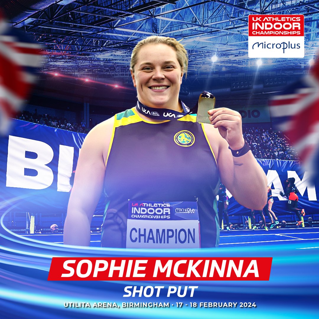 Looking for a fourth title 🏅 @sophiemac10 is coming to Birmingham this weekend with the hope of winning her fourth national indoor title 👀