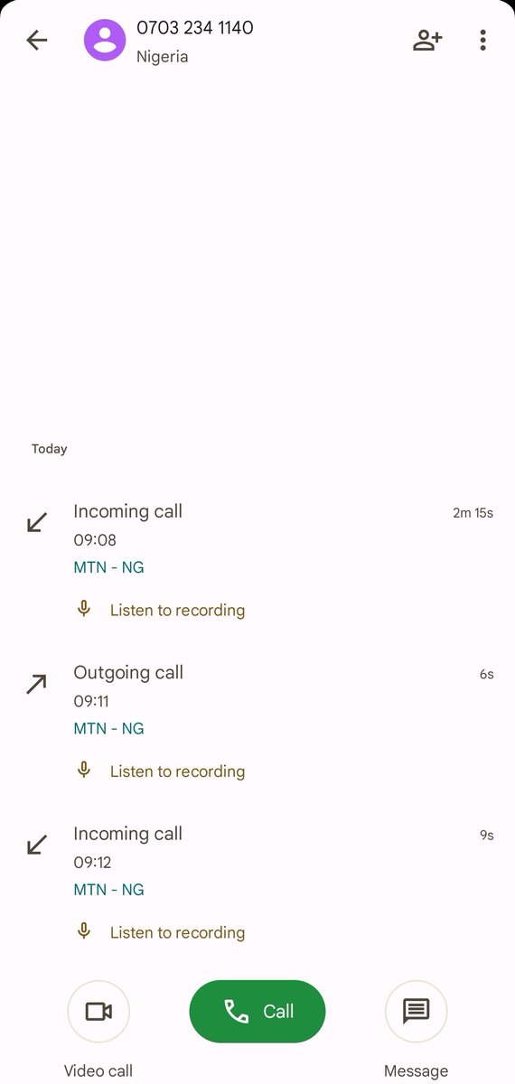 mercyiask's tweet photo. O7O3234II4O this guy called first claiming who he is not, next thing said he needs 100k to pay back ASAP evening. Immediately he noticed the call was being recorded, he dropped. Called him again, he noticed &amp; dropped, next he called &amp; started vexing. Sent SMS but him no response https://t.co/VrD2FbQS9z