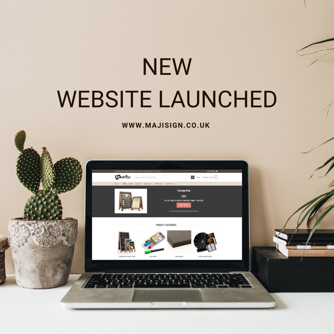 New Website launched! 

Majisign is excited to announce the launch of its brand-new website. 

We have made it even easier for you to be now able to browse our extensive range of pavement signs, chalkboards, table presentations and print services. 

#newwebsite #print