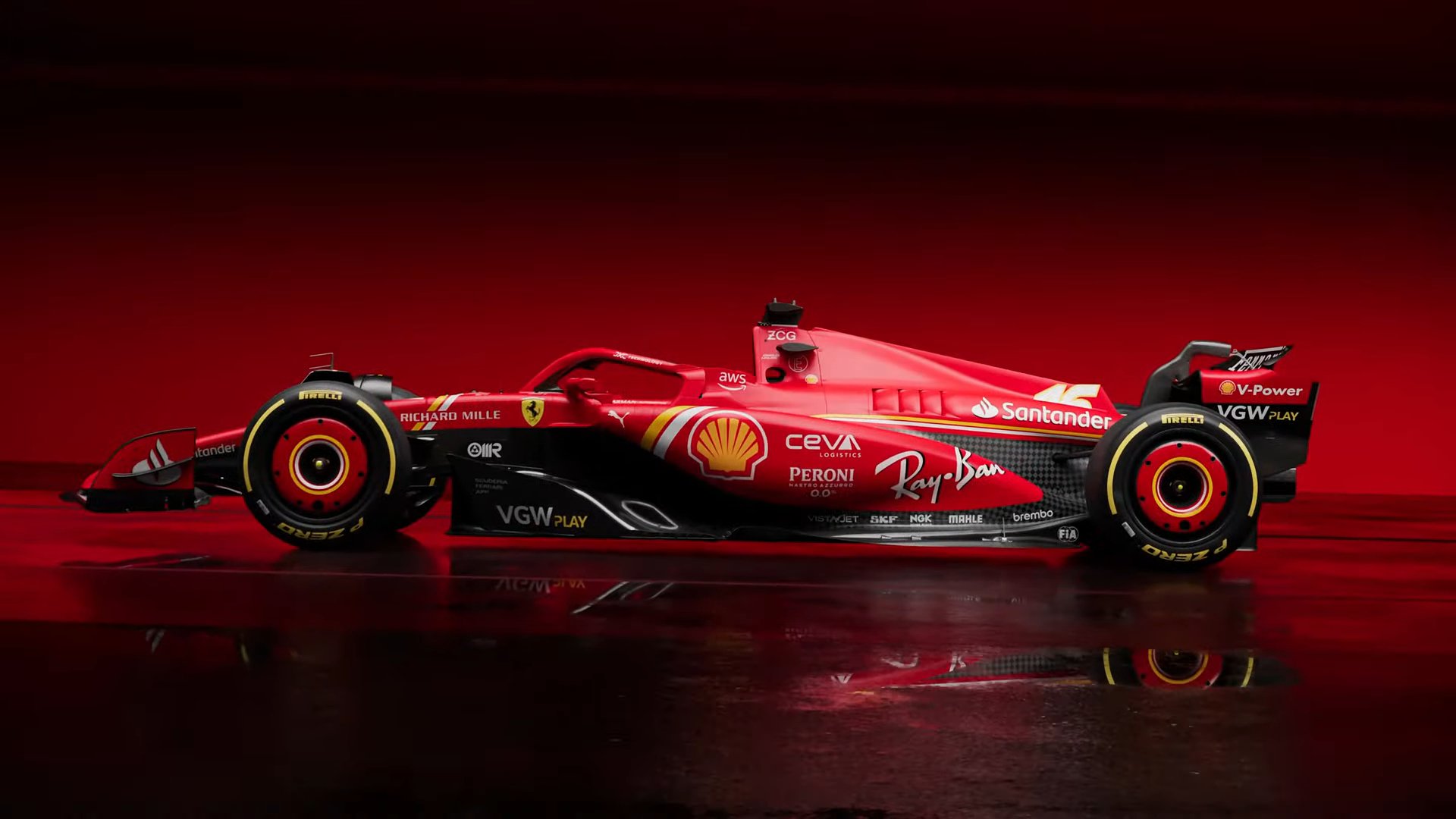 Photo gallery first images of Ferrari SF24 F1 car revealed