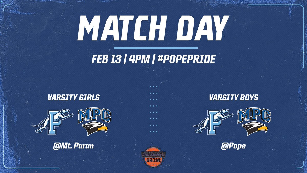 ‼️Match Day‼️
The Greyhounds are set to take on the Eagles of Mt. Paran this afternoon! Come out &amp; support your Pope tennis teams!! #PopePride