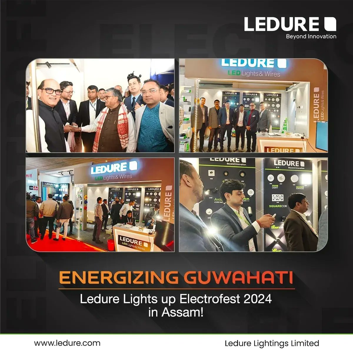 LEDURELIGHTINGS's tweet photo. Sparking innovation and illuminating Assam's future! Ledure dazzles at Electrofest 2024 in Guwahati, setting the stage for a brighter energy landscape in the region.
#MyLedure #Electrofest #Electrofest2024 #LightingSolution #Ledure #Lights #Assam #AssamCM #Expo #guwahati https://t.co/iHtijf7mCB