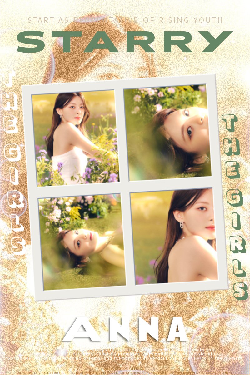 ㅤㅤ
𝗦𝗧𝗔𝗥𝗥𝗬
1st Digital Single Album

𐐂 𝗧𝗛𝗘 𝗚𝗜𝗥𝗟𝗦 𐐚
─────────────
CONCEPT PHOTO: 𝑮𝒊𝒓𝒍𝒔 𝑽𝒆𝒓.
#JASMINE #ANNA 

25    ·    02   ·   2024
ㅤㅤ