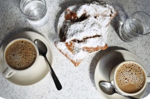 G’Morning! Let’s head on over to the Big Easy to Cafe Du Monde for beignets and coffee! It’s Fat Twos Day! Let the good times roll!🦞🎺🎶💃🏽🫂❤️☕️☕️