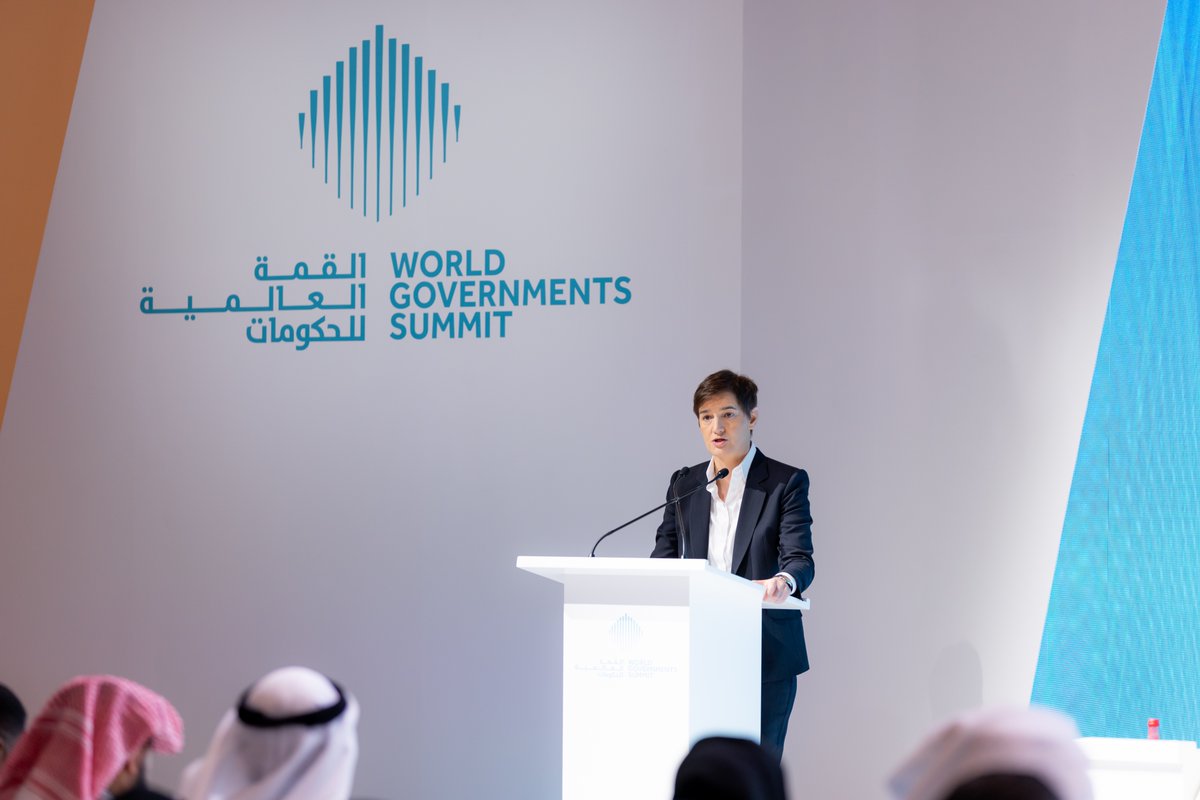 The 2024 edition of the #WorldGovernmentSummit hosted a talk by H.E. @SerbianPM, Prime Minister of the Republic of #Serbia. H.E. Brnabić shared Serbia's inspiring journey from a paper-based system 8 years ago to nearly 100% e-government today. Her insights underscore the…