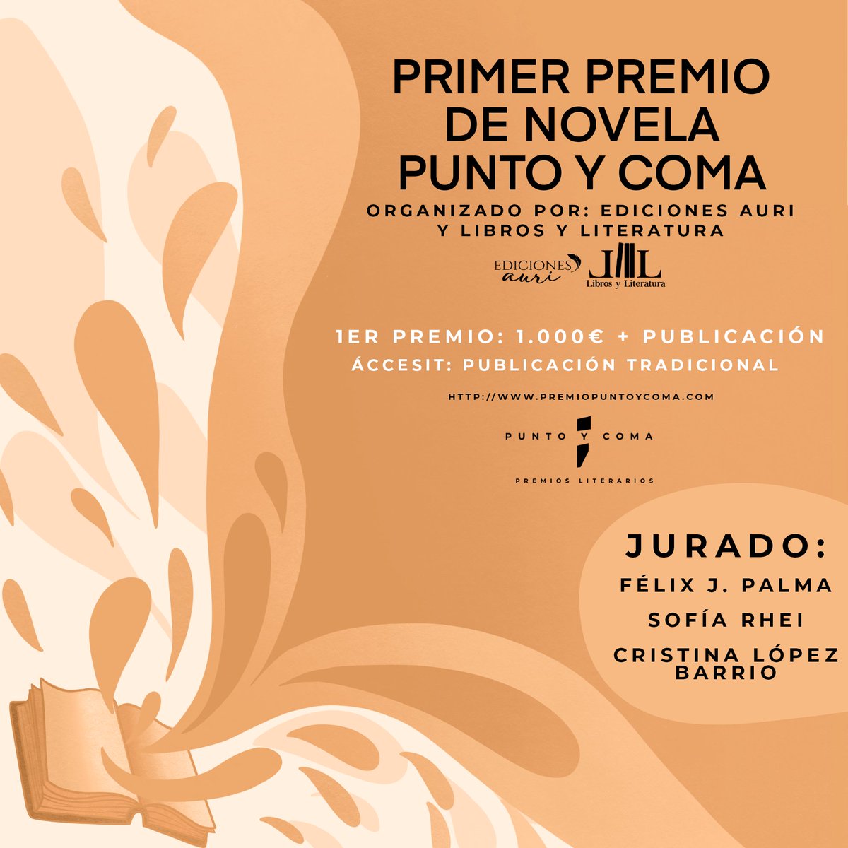 ¡Preparad vuestras novelas porque pronto se abrirá el 𝐈 𝐂𝐞𝐫𝐭𝐚𝐦𝐞𝐧 𝐝𝐞 𝐍𝐨𝐯𝐞𝐥𝐚 𝐏𝐮𝐧𝐭𝐨 𝐲 𝐜𝐨𝐦𝐚! ✒️

El próximo 𝟏 𝐝𝐞 𝐦𝐚𝐫𝐳𝐨 𝐝𝐞 𝟐𝟎𝟐𝟒 abriremos convocatoria para poder ganar el I Premio de Novela Punto y coma, desde la Editorial Libros y Literatura,