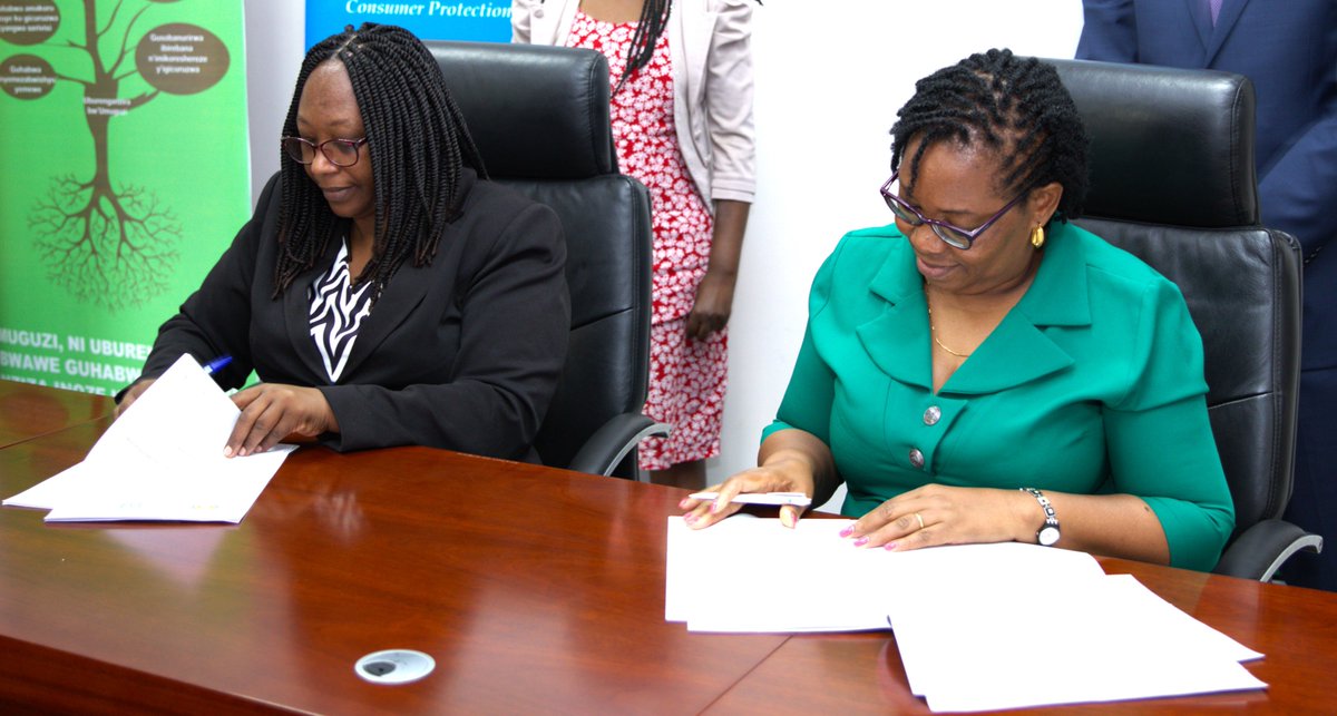 InspectorateRw's tweet photo. In a move towards strengthening regional collaboration, RICA and the East African Competition Authority (EACCA) signed today a Memorandum of Understanding to promote cooperation and foster joint efforts in addressing competition and consumer protection matters. @RNiwenshuti1 https://t.co/97etpUsCyf