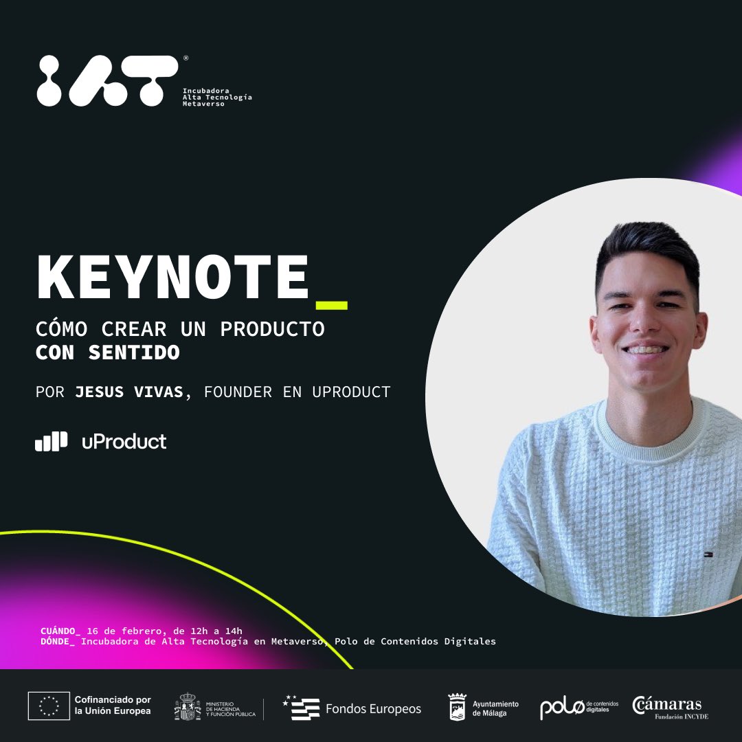 IAT Metaverso (@iatmetaverso) on Twitter photo No te pierdas la oportunidad de escuchar a <a href="/Jesusvivas11/">Jesus Vivas</a> Founder en uProduct, y experto trabajando en el funnel de Growth Hacking.
📍 Polo de Contenidos Digitales
🗓️ 16 de febrero
Apúntate: eventbrite.com/e/825071078807…
✍️Ven con papel y lápiz para aprovechar esta sesión práctica. No te pierdas la oportunidad de escuchar a <a href="/Jesusvivas11/">Jesus Vivas</a> Founder en uProduct, y experto trabajando en el funnel de Growth Hacking.
📍 Polo de Contenidos Digitales
🗓️ 16 de febrero
Apúntate: eventbrite.com/e/825071078807…
✍️Ven con papel y lápiz para aprovechar esta sesión práctica.